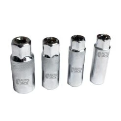 Autojack 4 Piece 3/8 Sq Drive Spark Plug Socket Set -Home Tools Shop 38SPS4 new3