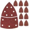 Lumberjack Large 10Pc Triangle Sanding Paper For DS220 Detail Sander Grits 60 80 & 120