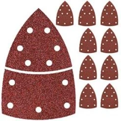 Lumberjack Large 10Pc Triangle Sanding Paper For DS220 Detail Sander Grits 60 80 & 120