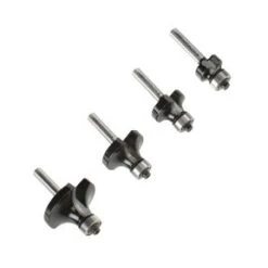 Lumberjack 4Pcs 1/4" Shank Round Over Beading Edging Router Bit Woodworking Tool Kits Set
