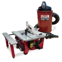 Lumberjack Lumberjck 8" Bench Top Table Saw & 50L 1100W Dust Chip Extractor Collector