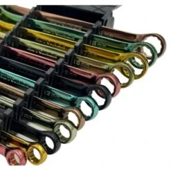 Autojack 12 Piece Multi-coloured Combination Spanner Set -Home Tools Shop CS12B 8
