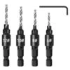 Lumberjack Quick Change 1/4" Hex Shank Adjustable Countersink Drill Bit Set
