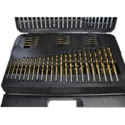 Lumberjack Drill Bit Set 205 Piece HSS Masonry Metal Wood Flat Pozi Bits & Case -Home Tools Shop DBS205 b03