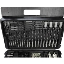 Lumberjack Drill Bit Set 205 Piece HSS Masonry Metal Wood Flat Pozi Bits & Case -Home Tools Shop DBS205 b05