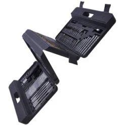 Lumberjack Drill Bit Set 205 Piece HSS Masonry Metal Wood Flat Pozi Bits & Case -Home Tools Shop DBS205 b07