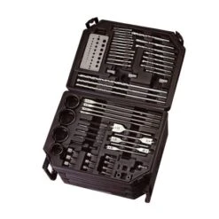 Lumberjack 300Pc HSS Drill Bit Set For Masonry Metal Wood Flat Pozi Bits In Case -Home Tools Shop DBS300 4