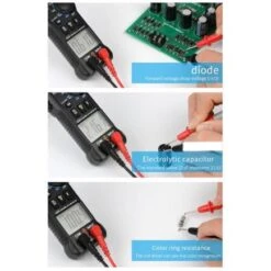 Autojack Digital Clamp Meter AC/DC Current Voltage Multimeter Temp Volt Amp Tester Flashlight -Home Tools Shop DCM600 4