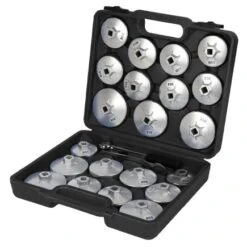Autojack 23pcs Oil Filter Removal Cap Cup Wrench Socket Tool Kit Compatible For BMW VW Universal
