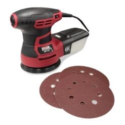 Lumberjack Random Orbital Sander 350W 125mm 5" With Dust Box & Sanding Discs Electric 240v