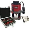 Lumberjack 1/4 Inch Plunge Router With 12 Piece 1/4 Inch Router Cutter Set