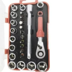 Lumberjack Socket & Bit Set Metric 25 Pc 1/4" Drive Ratchet In Pocket Size Case -Home Tools Shop RS25 04