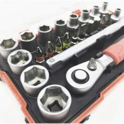 Lumberjack Socket & Bit Set Metric 25 Pc 1/4" Drive Ratchet In Pocket Size Case -Home Tools Shop RS25 05