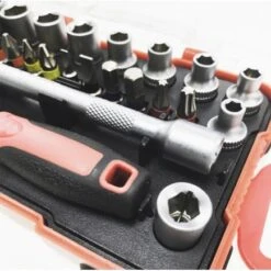 Lumberjack Socket & Bit Set Metric 25 Pc 1/4" Drive Ratchet In Pocket Size Case -Home Tools Shop RS25 06