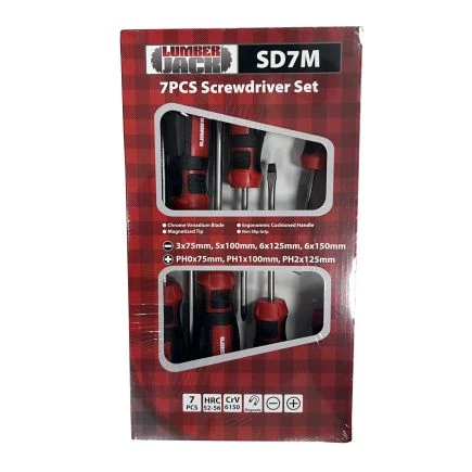 Lumberjack 7 Piece Magnetic Tipped Screwdriver Set 2 Lumberjack 7 Piece Magnetic Tipped Screwdriver Set - Image 2