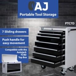 Autojack Portable Tool Trolley Workshop Cabinet With 7 Drawers -Home Tools Shop TOOL20TROLLEYS