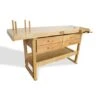 Lumberjack Heavy Duty Solid Wooden Woodworking Work Bench 4 Drawers & Vice