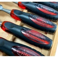 Lumberjack 8 Piece Bevel Edge Chisel Set In Wooden Case -Home Tools Shop WCS8P5