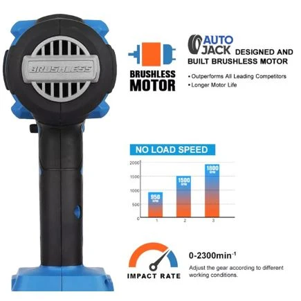 Autojack Cordless Impact Wrench 1000Nm 1/2" Drive With 20V 6Ah Battery & Charger 2 Autojack Cordless Impact Wrench 1000Nm 1/2" Drive With 20V 6Ah Battery & Charger - Image 2