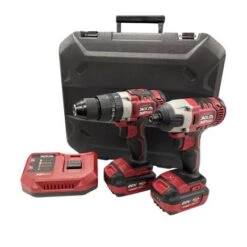 Lumberjack Cordless 20V XPSERIES Twin Kit Hammer Drill & Impact Driver Drill 4A Batteries -Home Tools Shop impset 1