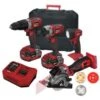 Lumberjack Cordless 20V Combi Drill Impact Driver Drill LED Torch & Plunge Saw With 4A Batteries & Fast Charger