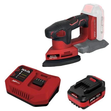 Lumberjack 20V Detail Sander 1x 4Ah Battery & Fast Charger 1 Lumberjack 20V Detail Sander 1x 4Ah Battery & Fast Charger