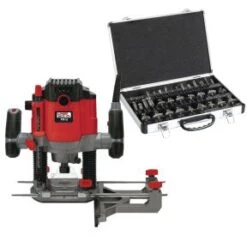 Lumberjack 1/2 Inch Plunge Router With 35 Piece Router Cutter Set 1/2 Inch