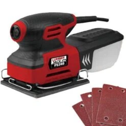 Lumberjack 1/4" Sheet Detail Palm Sander With Dust Box & Sanding Sheets Electric 240v