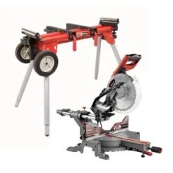 Lumberjack 10" Sliding Compound Mitre Saw With Mobile Universal Stand
