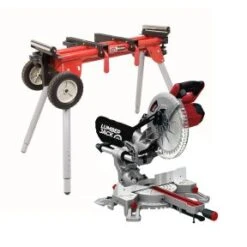 Lumberjack 10" Single Bevel Mitre Saw With Mobile Universal Stand