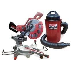 Lumberjack 12" Double Bevel Mitre Saw & 1200W Dust Extractor